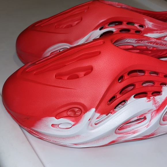 EVA Foam Runner MX Vermilion Red Bone White New Unbranded size 12 - Picture 3 of 16